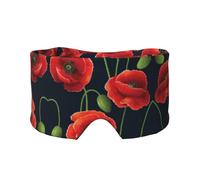 Cyan Flower Bud and Red Flower Print Print Soft Eye and Ear Muffs for Adults Sleeping Protection Cover for Travel Nap Relief