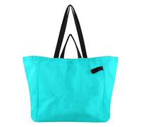 Cyan pattern Reusable Canvas Tote Bag, Heavy Duty Grocery Shopping Bag with Double Handles Large Capacity Hard Bottom Work Groceries Travel