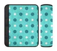 Cyan Polka Dot Ocean Blue 2 Pack car Shoulder Strap pad Release Stress to Your Neck and Shoulders for Sedan forro para cinturon de seguridad