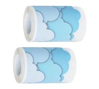 Cyancld Bulletin Board Border 2Rolls Cloud Display Classroom Blackboard Borders for Party School Whiteboard Wall Decor Chalkboard Decoration 20M