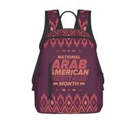 CyanLit Arab American Heritage Month Lightweight Backpack for Women Men for Work Hiking Gym Picnic Travel