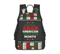 CyanLit Arab American Heritage Month Lightweight Backpack for Women Men for Work Hiking Gym Picnic Travel