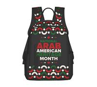 CyanLit Arab American Heritage Month Lightweight Backpack for Women Men for Work Hiking Gym Picnic Travel
