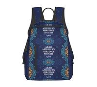 CyanLit Arab American Heritage Month Lightweight Backpack for Women Men for Work Hiking Gym Picnic Travel