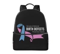 CyanLit Birth Defects Prevention Month Lightweight Backpack Sports School Back Pack For Work Hiking Gym Travel