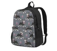 CyanLit Cute Dog Of Schnauzer Animal Pattern Backpack for Women Men Work Hiking Gym Picnic Travel Backpack