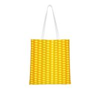 CyanLit Fresh Ripe Corn Cobs Pattern Canvas Tote Bag Reusable Shoulder Totes For Shopping, Gym,Travel, Work