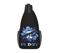 CyanLit Funny Mathematical Happy Pi Day Crossbody Sling Bags For Women Men Shoulder Backpack Travel Hiking Chest Bag Daypack