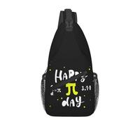 CyanLit Funny Mathematical Happy Pi Day Crossbody Sling Bags For Women Men Shoulder Backpack Travel Hiking Chest Bag Daypack