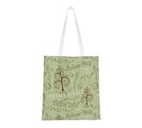 CyanLit Happy Arbor Day Canvas Tote Bag Reusable Shoulder Totes For Shopping, Gym,Travel, Work
