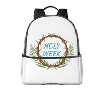 CyanLit Holy Week Lightweight Backpack Sports School Back Pack For Work Hiking Gym Travel