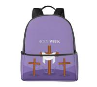 CyanLit Holy Week Lightweight Backpack Sports School Back Pack For Work Hiking Gym Travel