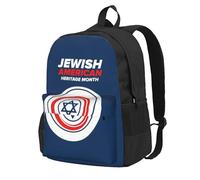 CyanLit Jewish American Heritage Month Backpack for Women Men Work Hiking Gym Picnic Travel Backpack