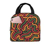 CyanLit Juneteenth Since 1865 Celebrate Freedom Afican Lunch Bag Portable Thermal Lunch Box for Women Men