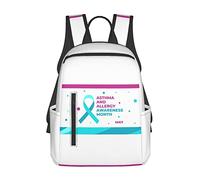 CyanLit May is Asthma and Allergy Awareness Month Lightweight Backpack for Women Men for Work Hiking Gym Picnic Travel