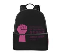 CyanLit November Stop Violence Against Women Lightweight Backpack Sports School Back Pack For Work Hiking Gym Travel