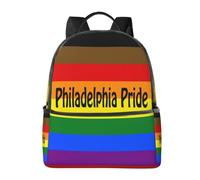 CyanLit Philadelphia Pride Flag Lightweight Backpack Sports School Back Pack For Work Hiking Gym Travel