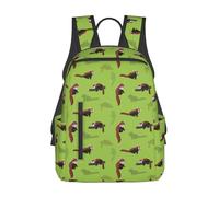 CyanLit Red Panda Leave Tree Lightweight Backpack for Women Men for Work Hiking Gym Picnic Travel