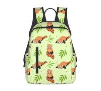 CyanLit Red Panda Leave Tree Lightweight Backpack for Women Men for Work Hiking Gym Picnic Travel