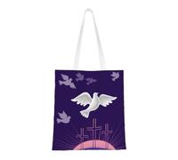 CyanLit Shavout Pentecost Canvas Tote Bag Reusable Shoulder Totes For Shopping, Gym,Travel, Work