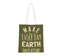 CyanLit The World Earth Day Canvas Tote Bag Reusable Shoulder Totes For Shopping, Gym,Travel, Work