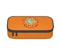 CyanLit Unity Day - in A World Be Kind Kids Earth Anti Bullying Orange Pencil Case Large Capacity Zipper Pencil Holders Stationery Organizer Pouch for Office Travel