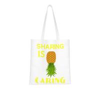 CyanLit Upside Down Pineapple Funny Swinger Canvas Tote Bag Reusable Shoulder Totes For Shopping, Gym,Travel, Work