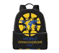CyanLit World Down Syndrome Day Lightweight Backpack Sports School Back Pack For Work Hiking Gym Travel