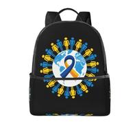 CyanLit World Down Syndrome Day Lightweight Backpack Sports School Back Pack For Work Hiking Gym Travel