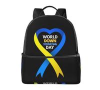 CyanLit World Down Syndrome Day Lightweight Backpack Sports School Back Pack For Work Hiking Gym Travel