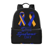 CyanLit World Down Syndrome Day Lightweight Backpack Sports School Back Pack For Work Hiking Gym Travel