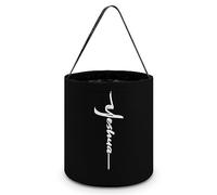 CyanLit Yeshua Jesus Christian Halloween Bucket Trick Or Treat Bags Candy Bucket Tote Bag for Festive Party Decoration