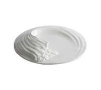CYANMIEGT 3D Wave Ceramic Plate | 10in, 12in, Irregular, Flat Dish