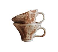 CYANMIEGT Ceramic Coffee Mug for Latte Art, 10 oz Handmade Pottery Cup