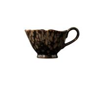 CYANMIEGT Miaexaugsh Kiln Changed Ceramic Coffee Cup and Saucer Set, Unique Reactive Glaze Mug for Latte or Tea, Microwave and Dishwasher Safe, Handmade Artisan Gift for Home Office