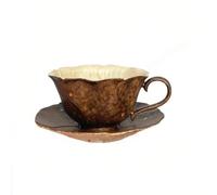 CYANMIEGT Pottery Cup Set 5.4oz 3pc Home Office Wabi-Sabi Lotus