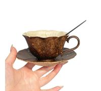 CYANMIEGT Pottery Cup Set 5.4oz 3pc Home Office Wabi-Sabi Lotus