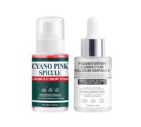 Cyano Pink Spicule Serum + Picotonic Shot Ampoule Duo, Pore & Spot Skin Care Set, Anti Wrinkle, Brightening and Hydrating Facial Serum, Improves Skin Elasticity and Even Skin Tone (30ml, A+B)