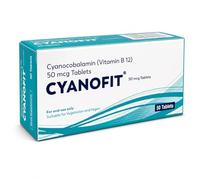 Cyanofit Vitamin B12-50 Tablets (7 Weeks Supply) - Cyanocobalamin B12 50mcg Supplement