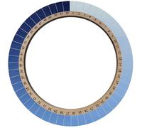 CYANOMETER: Bamboo Cyanometer to measure the blueness of the sky. Includes certificate of ownership, information and box