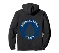 Cyanotype Botanical Fern Wildflower Art Pullover Hoodie