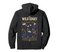 Cyanotype Botanical Fern Wildflower Art Pullover Hoodie