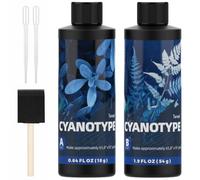 Cyanotype Kit with 3 Tools, Easy-Mix Cyanotype Chemicals for Fabric & Paper | Nature & Sun Printing Kits, Simple Steps, Vivid Fade-Resistant Prints, Multi-Surface DIY, for Beginners, Artists & Classrooms