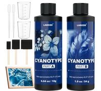 Cyanotype Kit with 7 Tools- Cyanotype Chemicals Sensitizer Set for Fabric, Paper, and Art Projects, Blue Liquid Dye, and Printing Supplies | Perfect Sun Printing Fabric Kit for Beginners & Artists