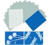 Cyanotype Paper Kit, A5 21×14.8cm 40 Sheets Sun Print Paper with Acrylic Panel High Sensitive Solar Drawing Papers for Kids AdultsDIY Nature Printing Science Experiment Blueprint Art Projects