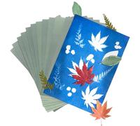 Cyanotype Paper Kit, Sun Print Paper Cyanotype Sun Printing Paper Kit for Kids 5.8 x 8.3 Inch High Sensitive Nature Solar Activated Art Paper for DIY Arts Crafts Project - 12 Sheets