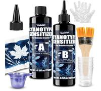 Cyanotype Sensitizer Kit 500ml - 1:1 Mix, No Dilution, Large Capacity | Cyanotype Chemicals Kit Works on Fabric, Paper, Wood & Leather, Perfect for Sun Printing, DIY Crafts, and Photography Art