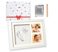 Cyanslen Baby Handprint and Footprint Kit Clay, Baby Photo Frame Hand and Footprint Kit, Personalized Newborn Keepsake & Gift Set for Boys and Girls, Memory Picture Frames for Registry, Nursery Decor