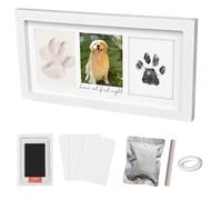 Cyanslen Dog and Cat Paw Print Set, Paw Print Ink Keepsake Photo Frame Kit, Pet Pawprints Photo Frame and Impression Set, Easy Home Use, Wall Hanging & Stand