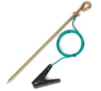 CYANTEKOMS Portable Ground Rod with 4ft 12AWG UL Listed Grounding Wire, Great for Electric Fences, Antennas, Generators